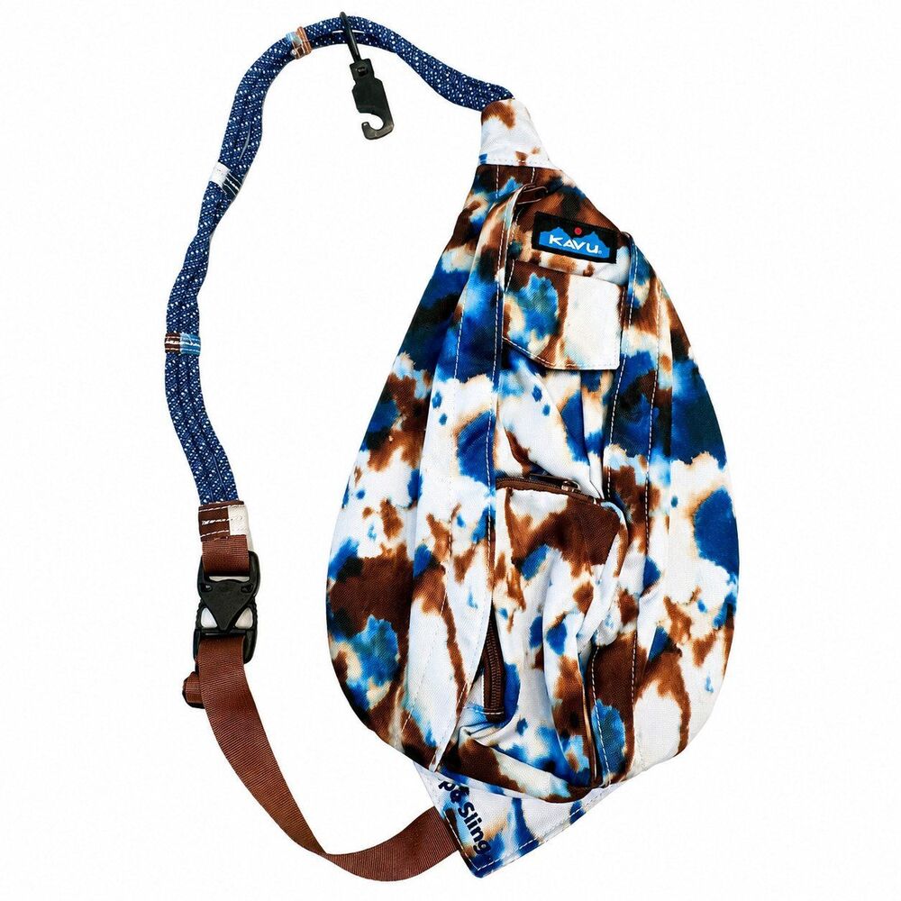 KAVU Original Rope Bag 10L Cotton Canvas Crossbody Sling Multicolor